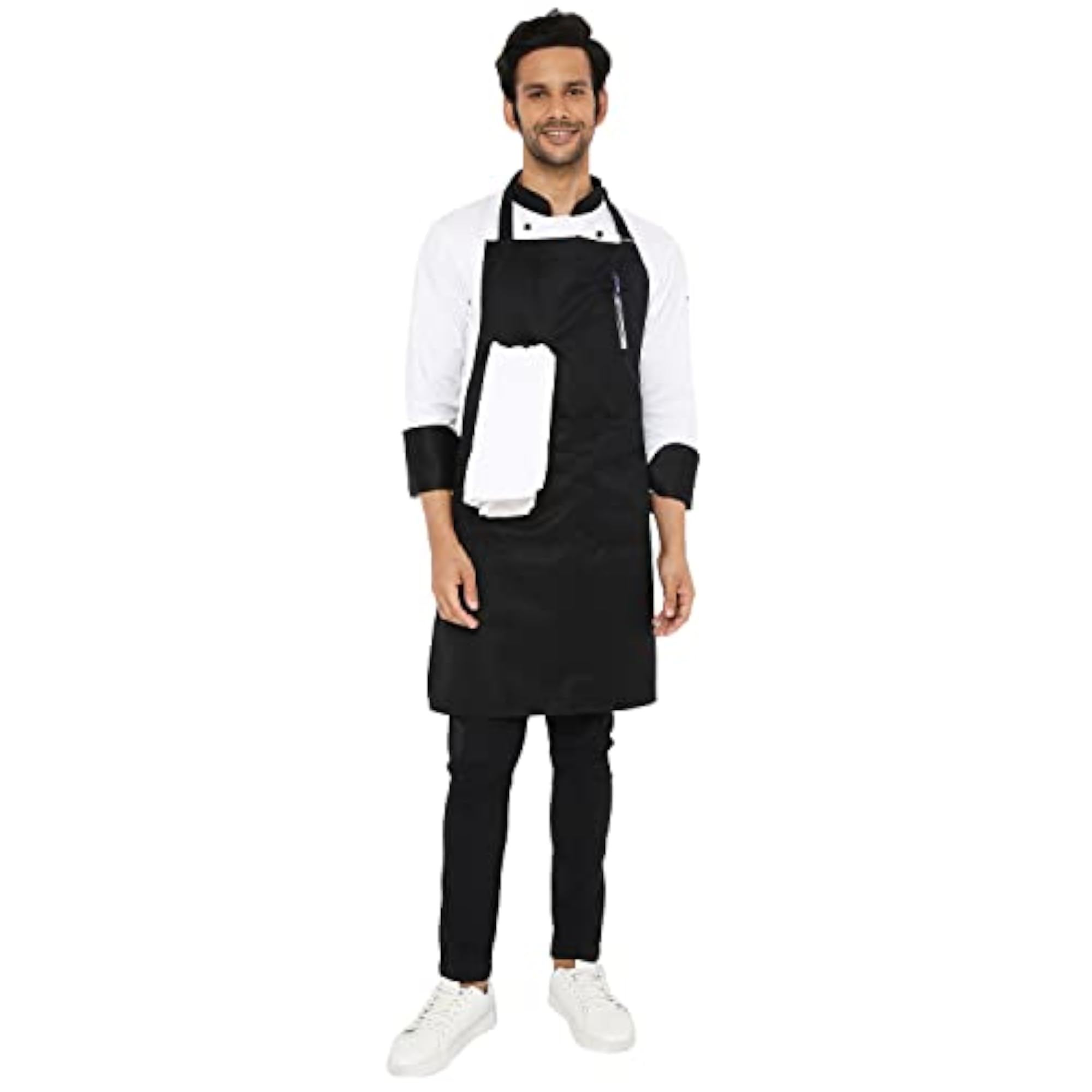 Kitchen Apron/Chef Apron with Center Pocket, Adjustable
